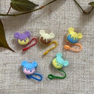 Bundle of 5 Disney Mickey Ear Straw Toppers Straw Tip Covers Mickey Cute Disney